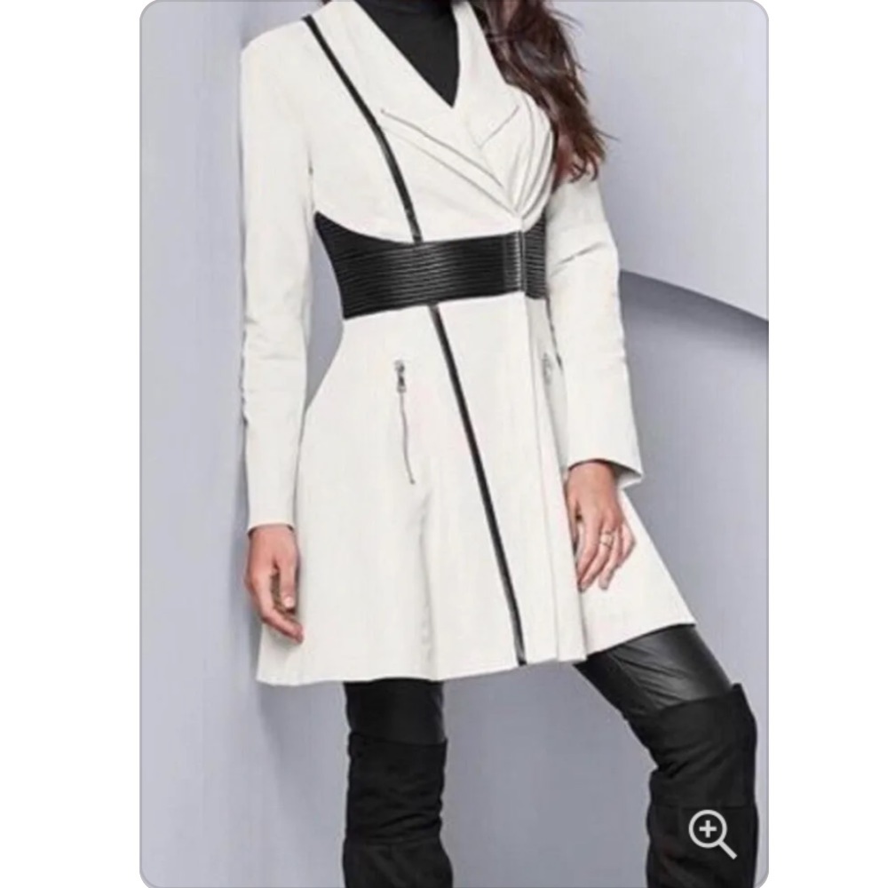 Venus Fit and Flare Faux Leather Jacket